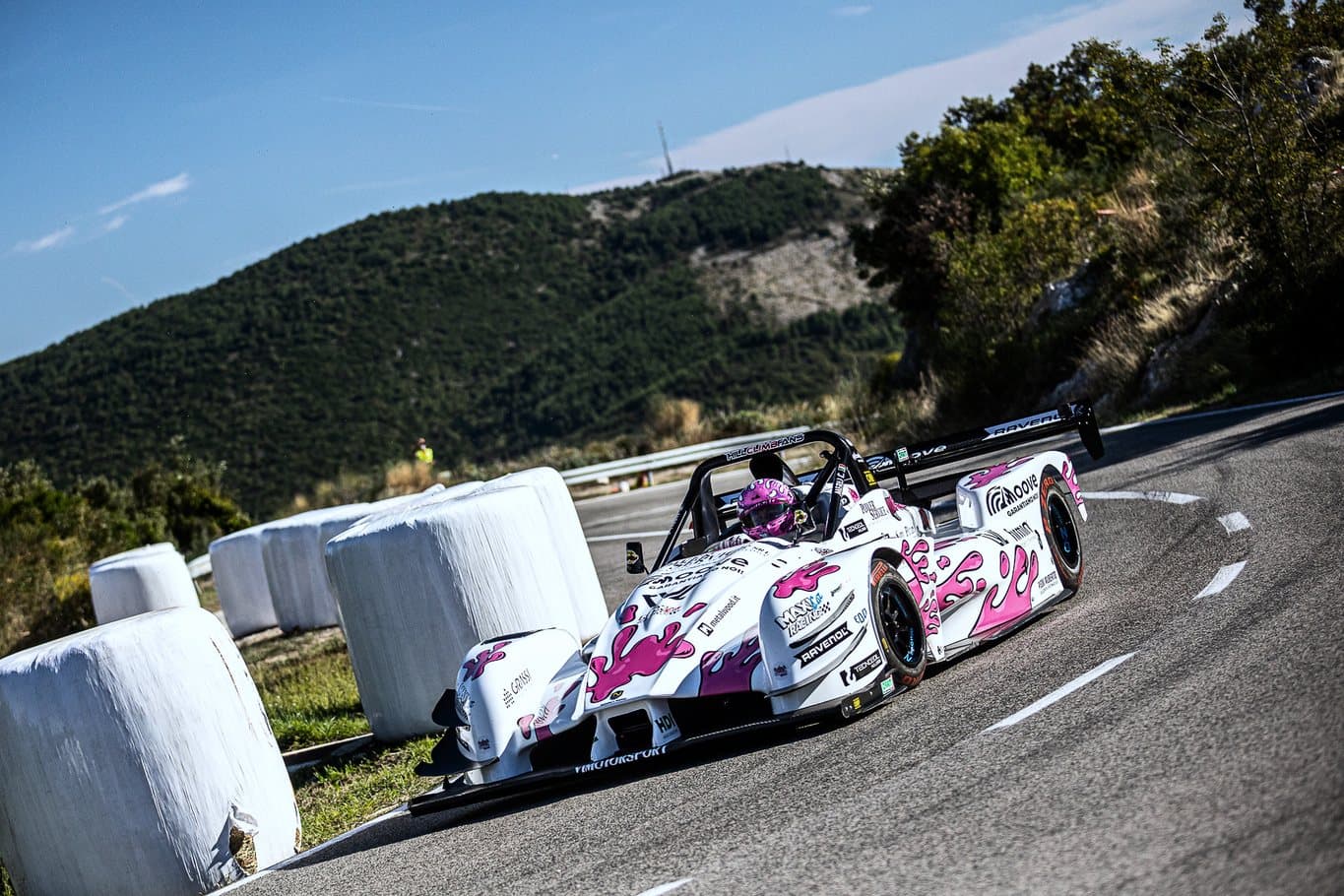 Christian Merli's prototype past the bales on the course, Nagrada Dubrovnika 2025.
